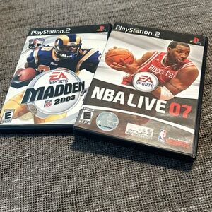 Sony PlayStation 2 Sports Games NBA Live 7 NFL Madden 2003 EA Sports